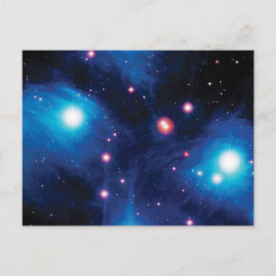 Carte Postale amas d'étoiles des Pléiades Messier 45 Photo de la