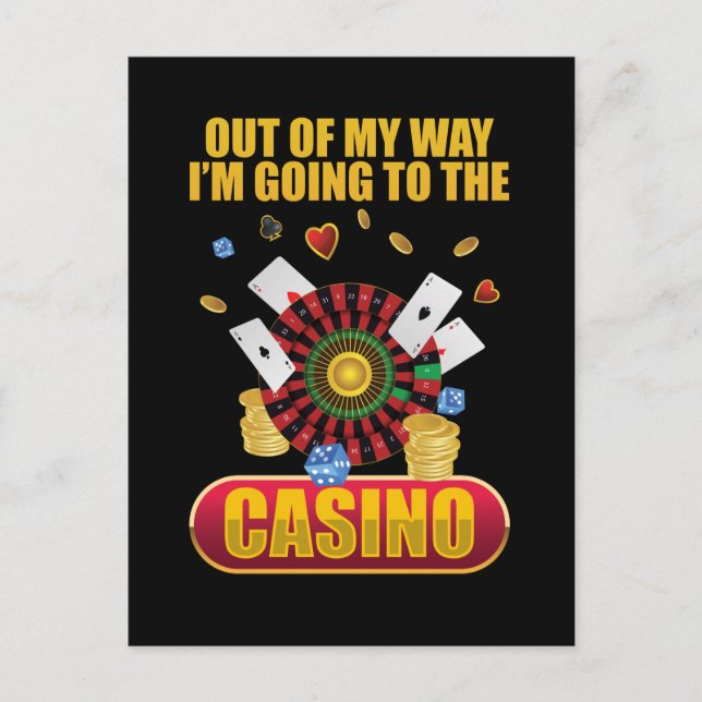Carte Postale Amateur de casino drôle de joueur de poker (Devant)