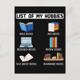 Carte Postale Amateur de livre drôle Humour Bibliophile Lecture