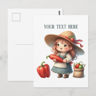 Carte Postale Amateur de poivre cool jardinier personnalisable