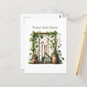 Carte Postale Amateurs de jardinage mignon personnalisable