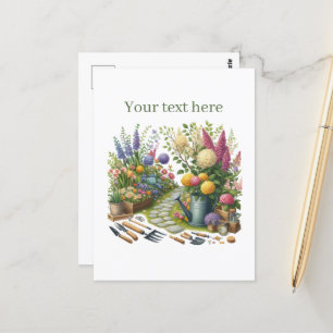 Carte Postale Amateurs de jardinage mignon personnalisable