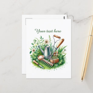 Carte Postale Amateurs de jardinage mignon personnalisable