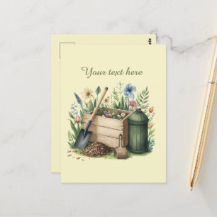 Carte Postale Amateurs de jardinage mignon personnalisable