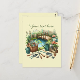 Carte Postale Amateurs de jardinage mignon personnalisable