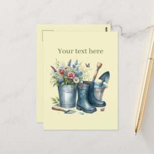 Carte Postale Amateurs de jardinage mignon personnalisable