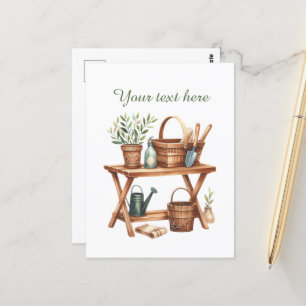 Carte Postale Amateurs de jardinage mignon personnalisable