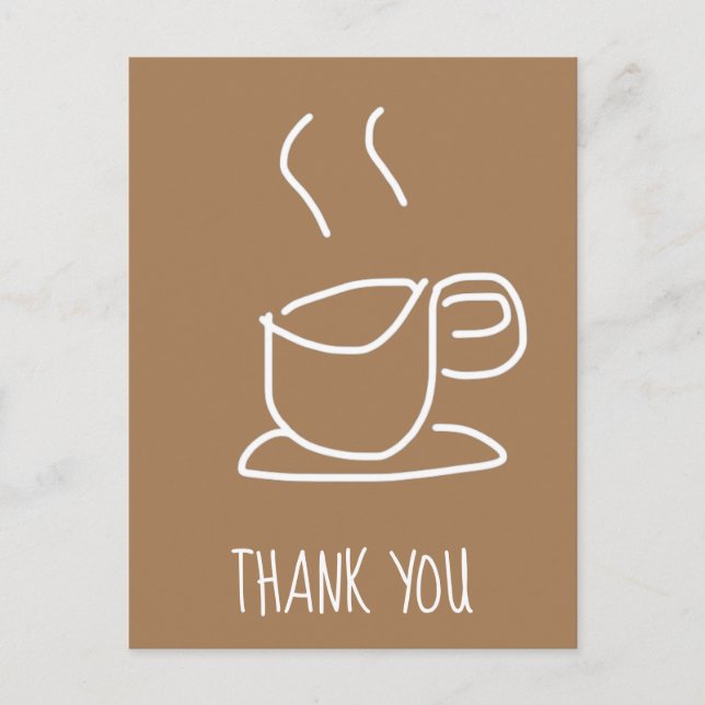 Carte Postale Amateurs de thé Amateurs de café moderne merci (Devant)