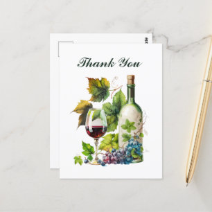 Carte Postale Amateurs de vin sympas ajoutent du texte