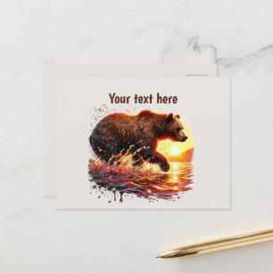 Carte Postale Amateurs d'ours mignonnes personnalisables