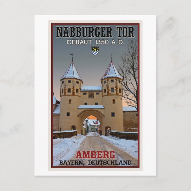 Carte Postale Amberg - Nabburger Tor (Devant)
