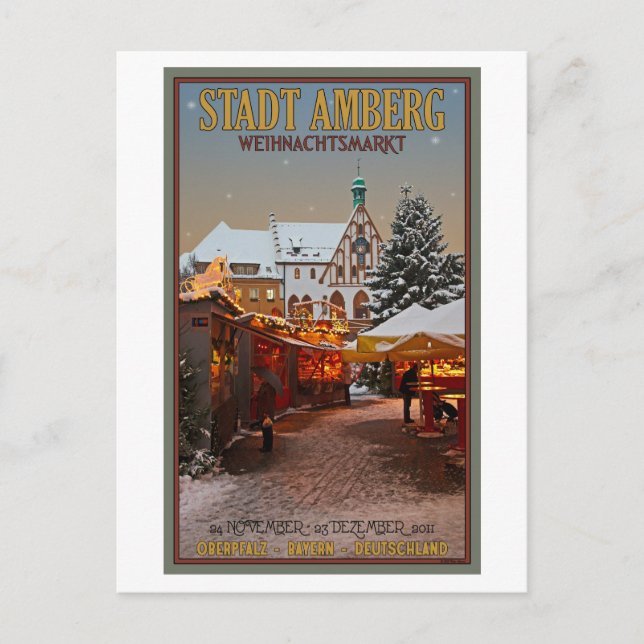 Carte Postale Amberg Weihnachtsmarkt (Devant)