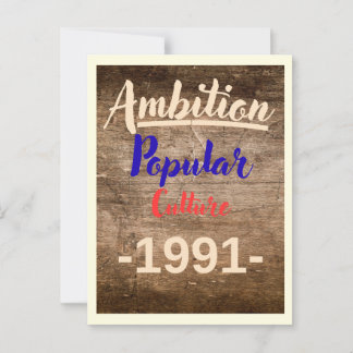 Carte Postale Ambition : Culture populaire
