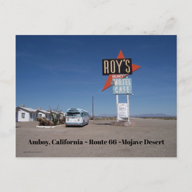 Carte Postale Amboy, Californie le long de Rouite 66 (Devant)