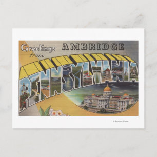Carte Postale Ambridge, Pennsylvanie - Scènes de grandes lettres