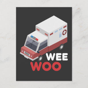 Carte Postale Ambulance du premier intervenant Paramètre de l'ai