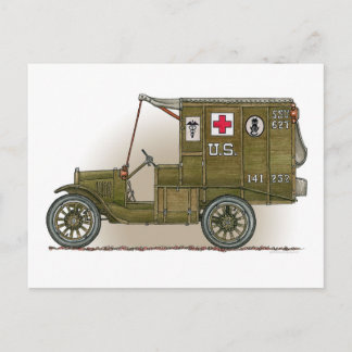 Carte postale Ambulance militaire vintage