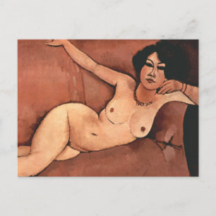 Carte Postale Amedeo Modigliani Femme Sur Un Canapé