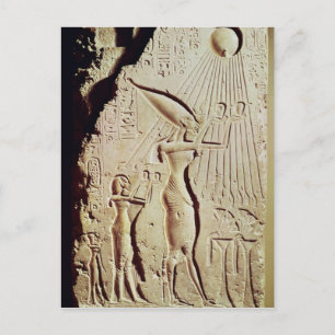 Carte Postale Amenophis IV, Nefertiti et fille