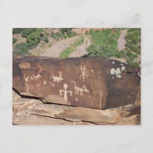Carte postale américaine historique Petroglyphes #