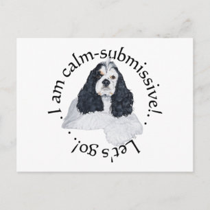 Carte Postale American Cocker Spaniel Calme Soumis