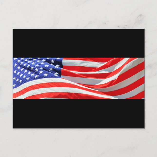 Carte Postale American Flag, vous pouvez ajouter du texte et tél (Devant)