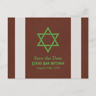 Carte Postale American Football Bar Mitzvah Enregistrer la date