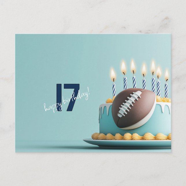 Carte Postale American Football Birthday Cake (Devant)