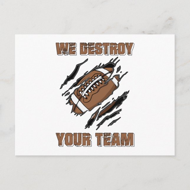 Carte Postale American Football Repeat Team Jeu USA Idée cadeau (Devant)