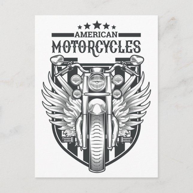 Carte postale "American Motocycles" (Devant)