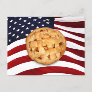 Carte Postale American Pie (Pomme Pie avec drapeau américain)