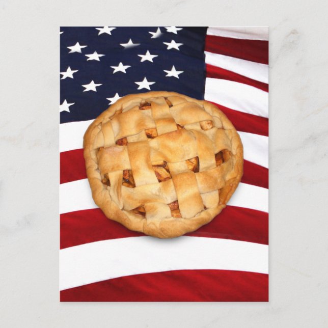 Carte Postale American Pie (Pomme Pie avec drapeau américain) (Devant)