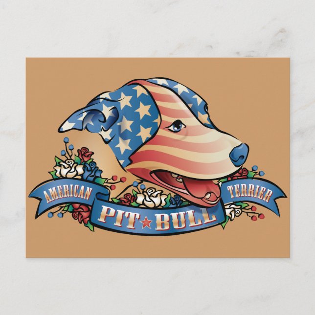 Carte Postale American Pit Bull Terrier (Devant)