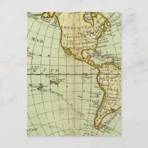 Carte Postale Amérique du Nord et Amérique du Sud