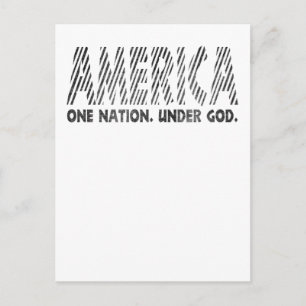 Carte Postale amérique, une nation sous dieu, t-shirt américain