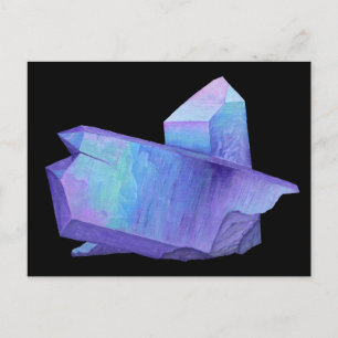 Carte Postale Améthyste cristal violet ange aura quartz géode