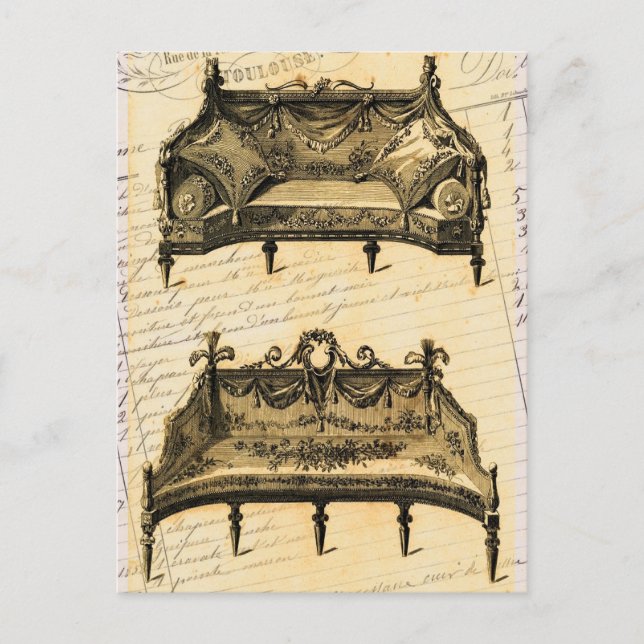 Carte Postale Ameublement vintage français chic (Devant)