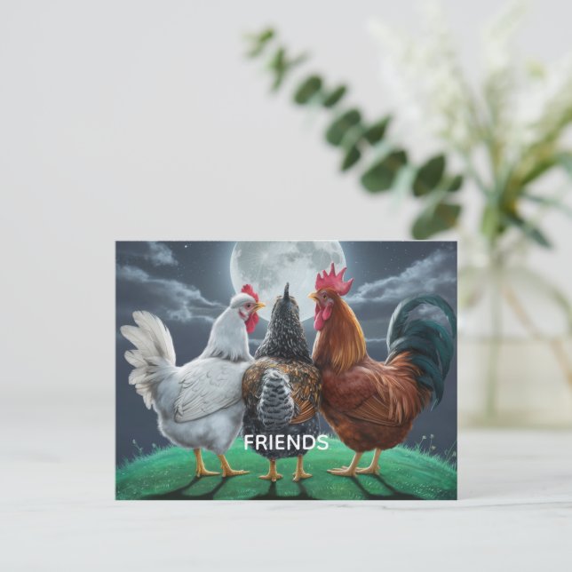 CARTE POSTALE AMIS  (Debout devant)