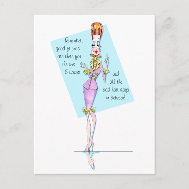 Carte Postale Amis à travers les bonnes et mauvaises journées de (Devant)