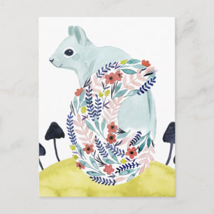 Carte Postale Amis de Clementine   Écureuil d'art populaire