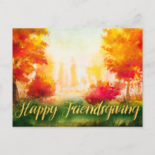 Carte Postale Amis de l'action d'amitié Salutation automne autom