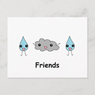 Carte Postale Amis du nuage et de la pluie