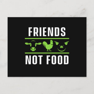 Carte Postale Amis pas de nourriture Vegetarian Vegetarian Anima