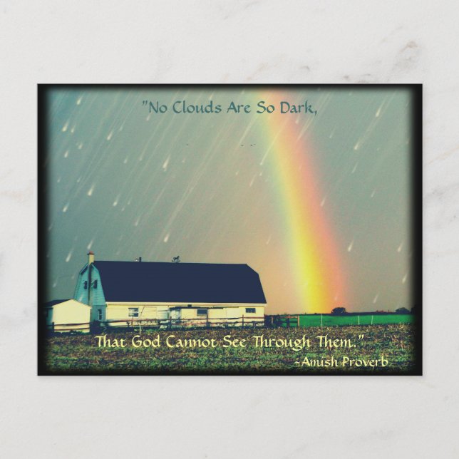 Carte Postale Amish Postcard Proverbe Encouragement. Religieux (Devant)