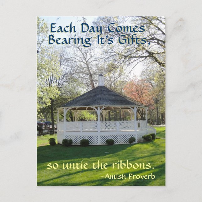 Carte postale Amish Proverbe (Devant)