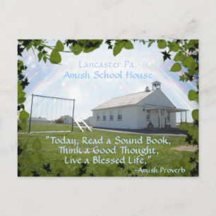 Carte Postale Amish, School House. AJOUTER VOTRE T