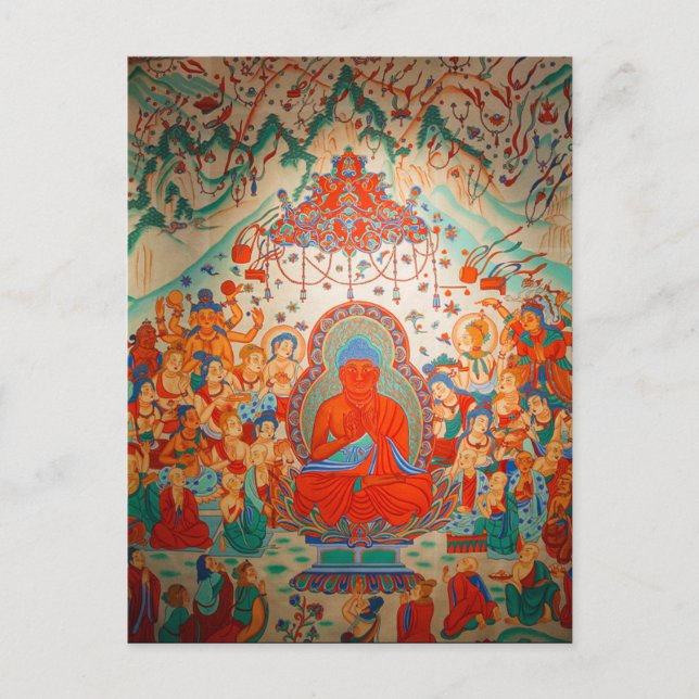 Carte Postale Amitabha Bouddha Sukhavati Terre Pure (Devant)