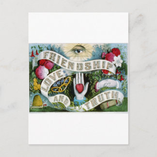 Carte Postale Amitié, Amour et Vérité