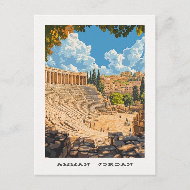 Carte postale Amman Jordan Travel (Devant)