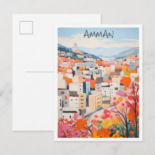Carte Postale Amman Jordanie Voyage Ville Esthétique